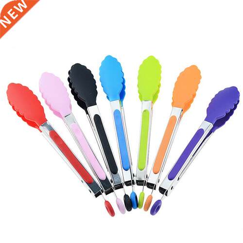 Silicone Food Tong Stainless Steel Kitchen Tongs Silicone No