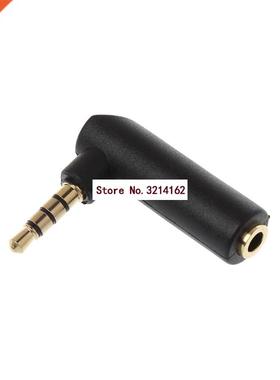 Gold Plated L Shape Right Angle 4 Pole 3.5mm Male To Female