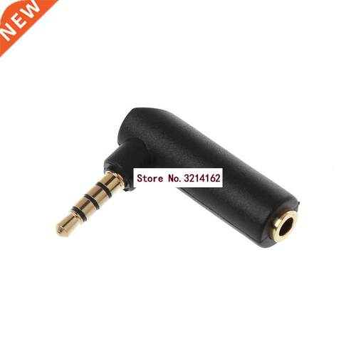 Gold Plated L Shape Right Angle 4 Pole 3.5mm Male To Female