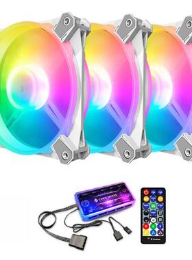 COOLMOON RGB LED computer case cooling fan radiator 5V ARGB