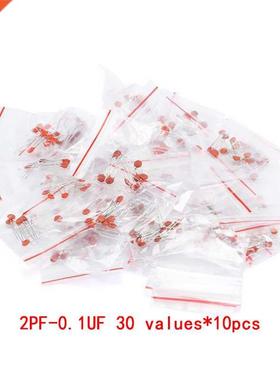 300pcs/lot Ceramic capacitor set pack 2PF-0.1UF 30 values*10