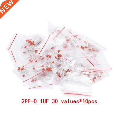 300pcs/lot Ceramic capacitor set pack 2PF-0.1UF 30 values*10