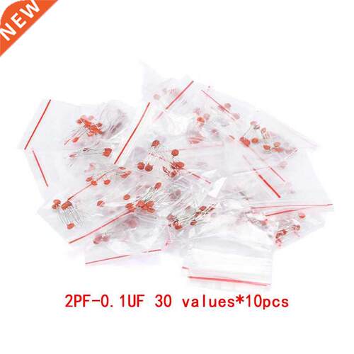 300pcs/lot Ceramic capacitor set pack 2PF-0.1UF 30 values*10