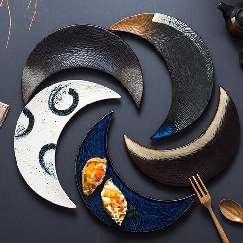 Japanese food sushi plate ceramic irregular plate,creative