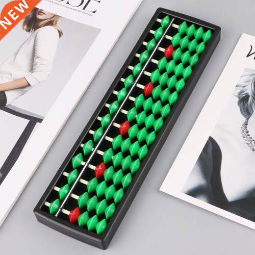 Plastic Abacus Soroban 15 Rods Beads Column School Learning
