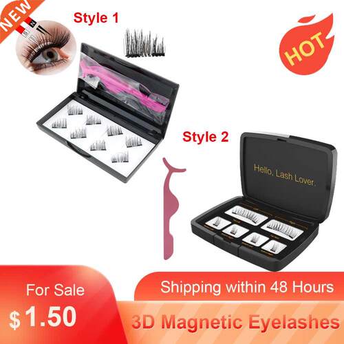 3D Magnetic Eyelashes Invisible Magnetic Lashes Mink Eyelash