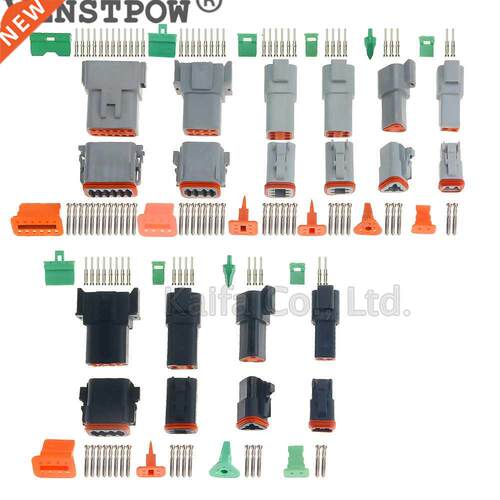 14 GA,1 sets Kit Deutsch DT 2  4 6 8 12 Pin Waterproof Elec