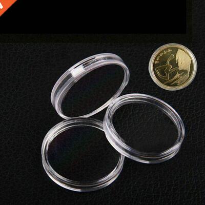 10 PCS Transparent plastic coins protect holder box case sto