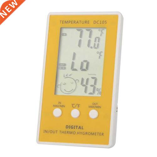 Digital LCD Thermometer Hygrometer with 1-meter- External