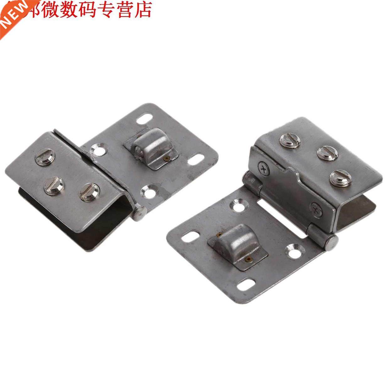 2pcs glas raam deur showcase klem scharnier zilver