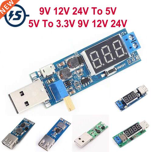 DC-DC USB Step UP/Down Power Supply Module 9V 12V 24V To 5V/