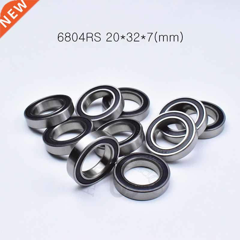 10pcs 6804RS 20*32*7(mm) chrome steel rubber Sealed High sp