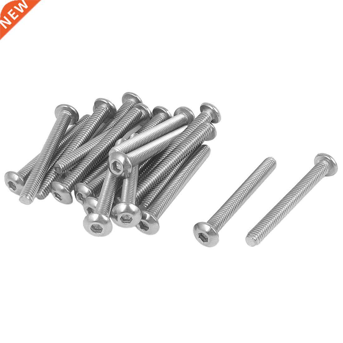 20PCS M4x35mm Hex Socket Screw Countersunk Round Head Bolts