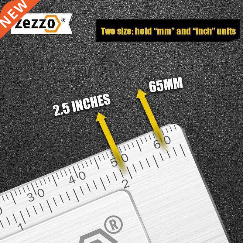 Zezzo® Measuring Tape Clip Stainless Steel Miter Track T - 实物图