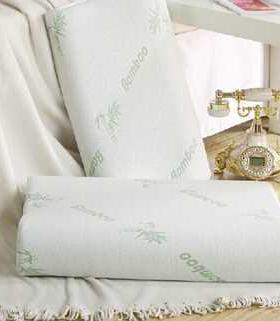 Orthopedic Latex 50*30CM Neck Pillow Fiber White Slow Reboun