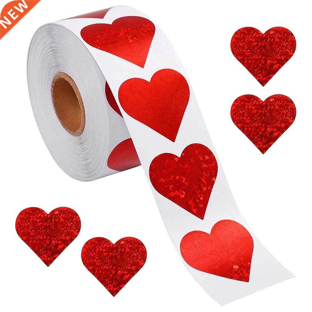 500pcs/roll Love Heart Shaped Label Sticker Scrapbooking Gif