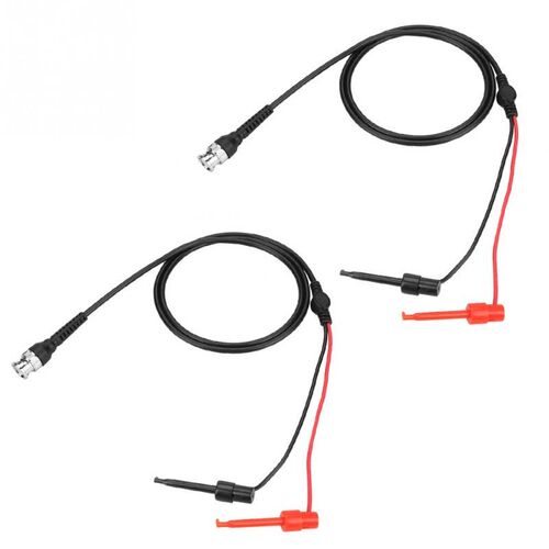 2Pcs BNC to Dual Testing Hook Probe Oscilloscope Machine Tes