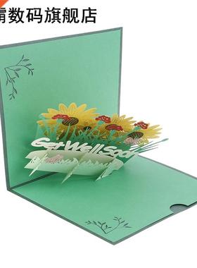 Get Well Soon Card Pop-Up Flowers Cards Sympathy Ms Day