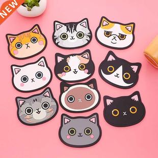 Silicone Cat Shaped Tea Coaster Cup Mat Pad Mug Holder Mat C