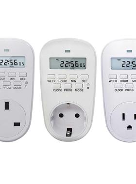 EU /US/ UK Plug Power Socket Timer Switch Energy Saving Adju