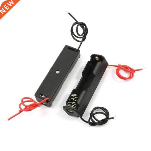 2Pcs Single Side 1 x 1.5V AAA Battery Case Holder Case Black
