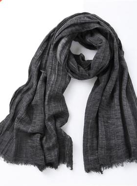 Japanese Style Bufandas Solider Color Scarf Spring Autumn Wa