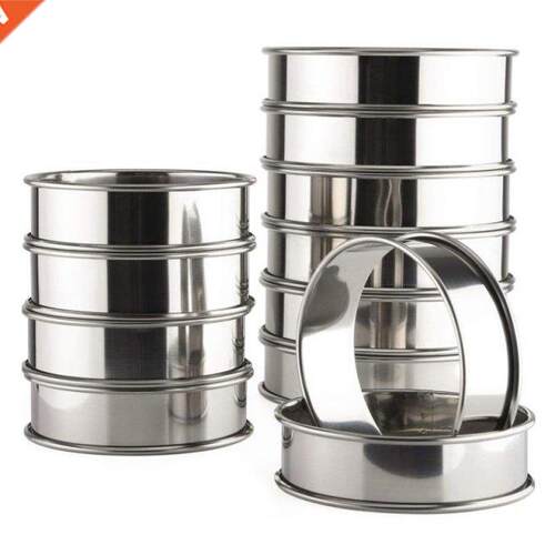 12 Pcs Stainless Steel Round Cake Baking Ring old, Cake ou