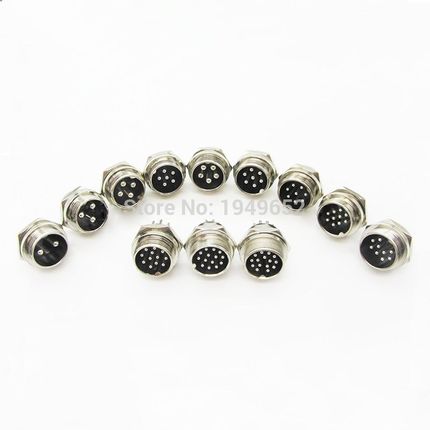 Aviation connector Male plug Diam 20mm GX20 push-pull circul