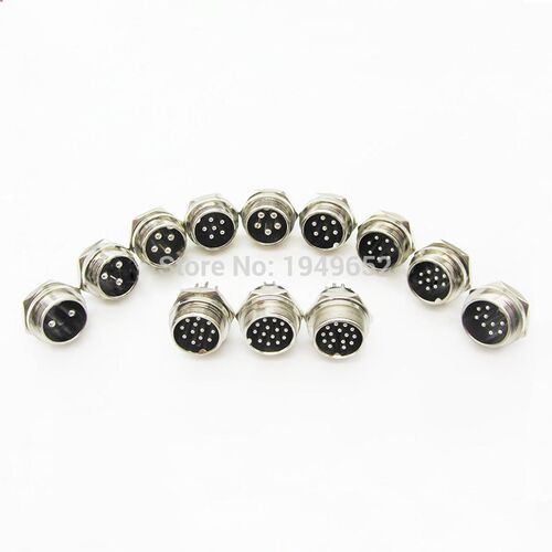 Aviation connector Male plug Diam 20mm GX20 push-pull circul