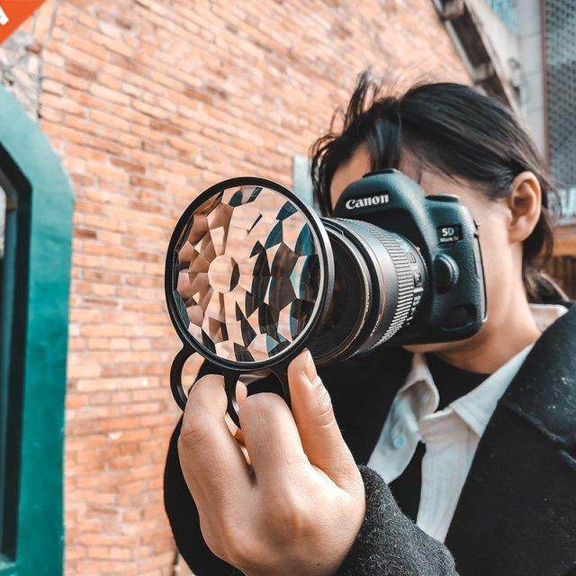 77mm Handheld Kaleidoscope Glass Filter SLR Accessories Pris