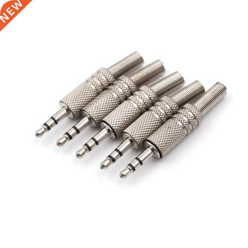 Newest 5pcs/lot 3.5mm Plug Connector 3 Pole Male Audio Plug