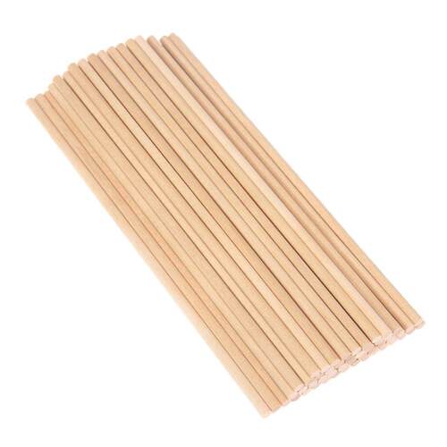 50Pcs Unfinished Wood Round Wooden Sticks Rod for DIY Wood