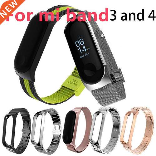 Metal strap For Xiaomi Mi band 3 and 4 Smart Bracelet Metal