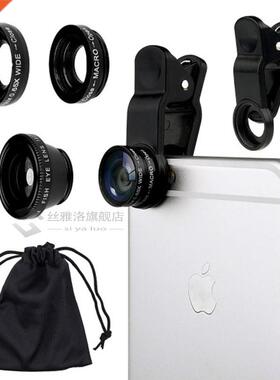 3 in 1 Phone Lens 180 Degree Fisheye 10X Macro 0.65X Wide An