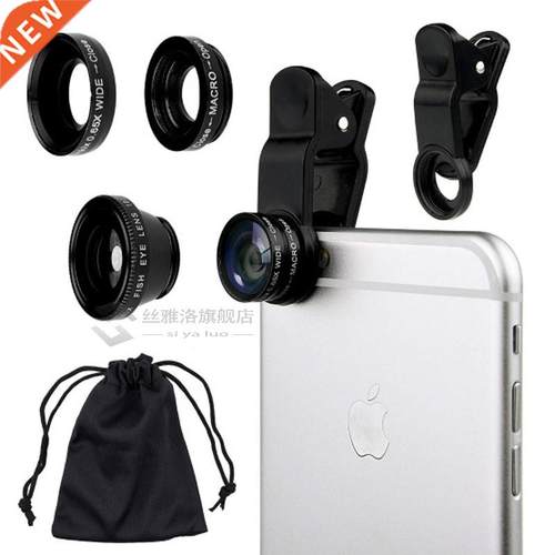 3 in 1 Phone Lens 180 Degree Fisheye 10X Macro 0.65X Wide An