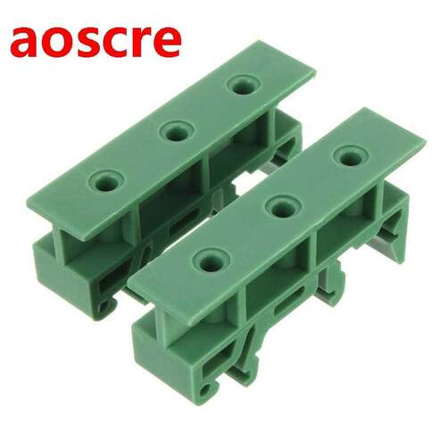 1 Pair DRG-01 PCB Mounting Brackets Screws Green For 35mm DI