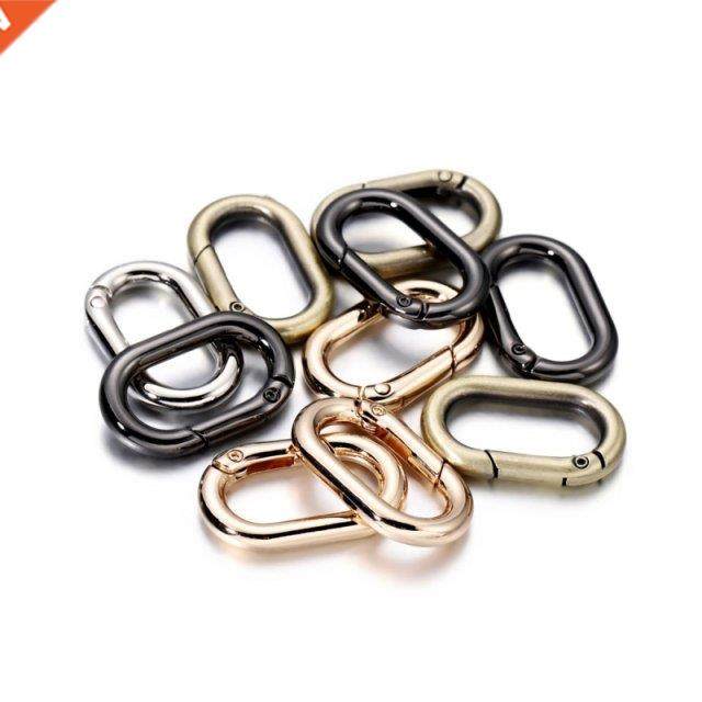 5 Pcs/Lot Metal Oval Ring Spring Buckle Open Round Carabiner