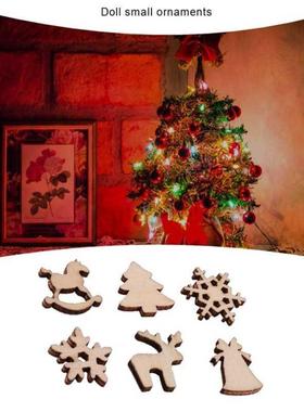 New 100pcs Christmas Decoration Wooden Snowflake Christmas T