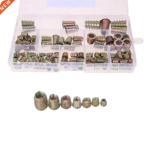 100 Pcs Zinc Plated Carbon Steel Hex Nut Socket Drive Insert