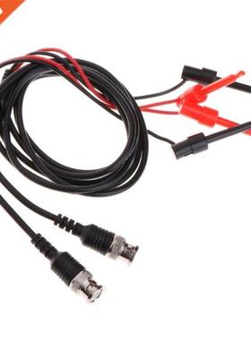 2pcs BNC Male Plug Q9 to Dual Test Hook Clip Test Leads Prob
