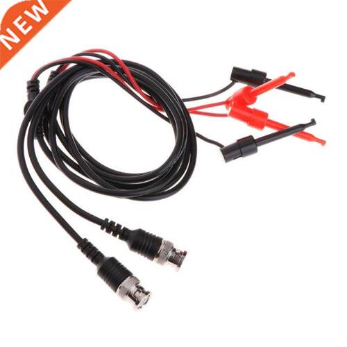 2pcs BNC Male Plug Q9 to Dual Test Hook Clip Test Leads Prob