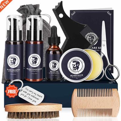 10pcs/set Barbe Beard Growth Kit Hair Growth Enhancer Beard