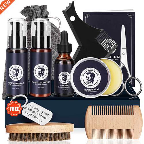 10pcs/set Barbe Beard Growth Kit Hair Growth Enhancer Beard