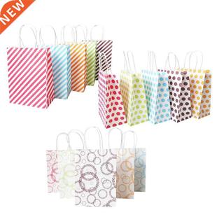 10Pcs 16x22cm Paper Bags with Handles Wedding Favors Gift fo