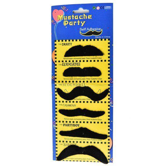 6pcs/lot Funny Costume Fake Mustache Moustache Funny Fake Be