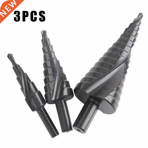3Pcs/Set 4-32MM HSS Cobalt Stepped Drill Bit Set Nitrogen Hi