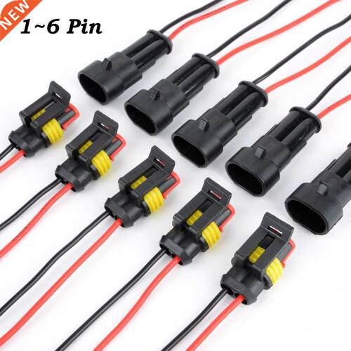 5 Kits 1/2/3/4/5/6 Pin Way Super Seal Waterproof Electrical