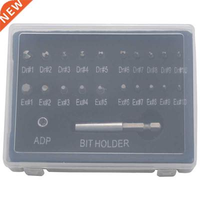 22 Pcs Damaged Screw Extractor Set Remove Broken Bolt Screw