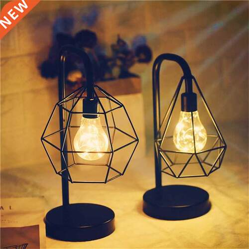 Iron Table Lamp Battery Powered Bedside LED Night Light Livi