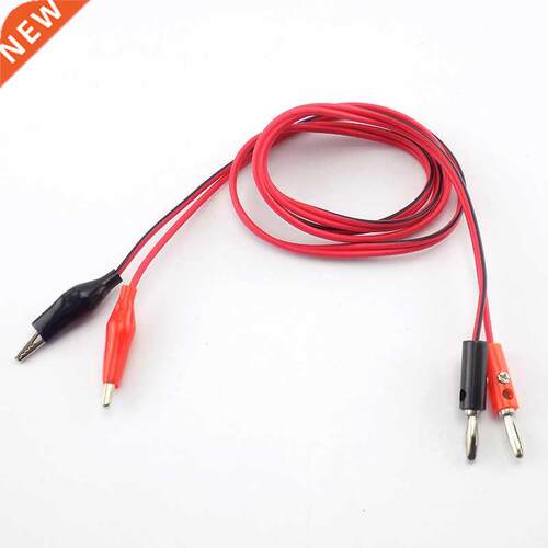 1 Pair dual Alligator Clip to 4mm Banana Plug Electrical Cla